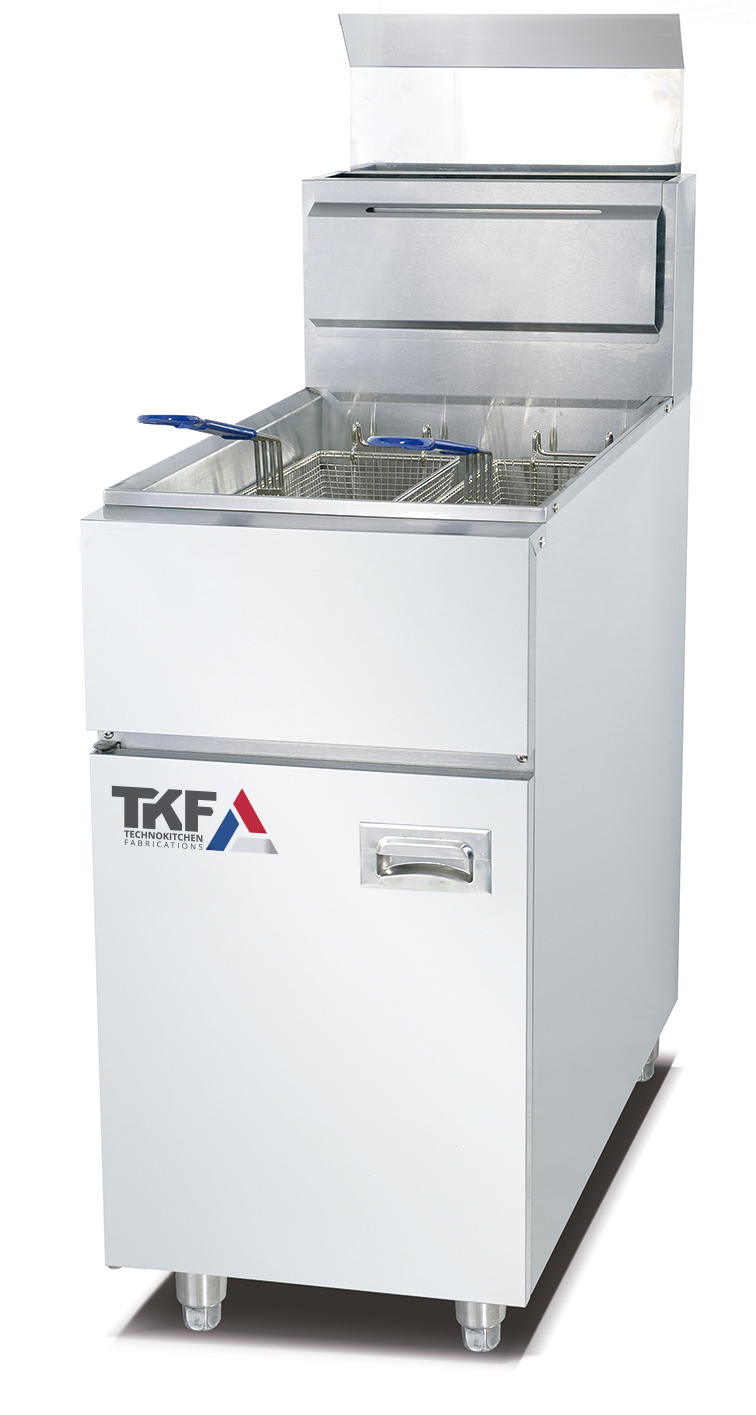 Commercial gas fryer for fast food kitchens